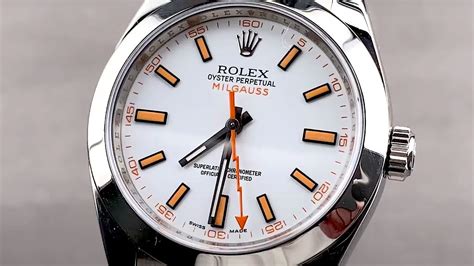 milgauss bianco rolex|rolex milgauss white.